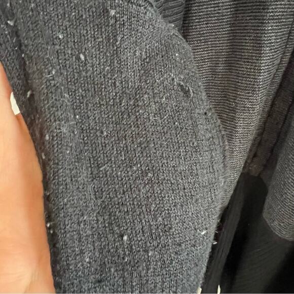 Lululemon Transformation Wrap Black Cozy Longline Sweater Cinched Back FLAWED 4 - Picture 9 of 10